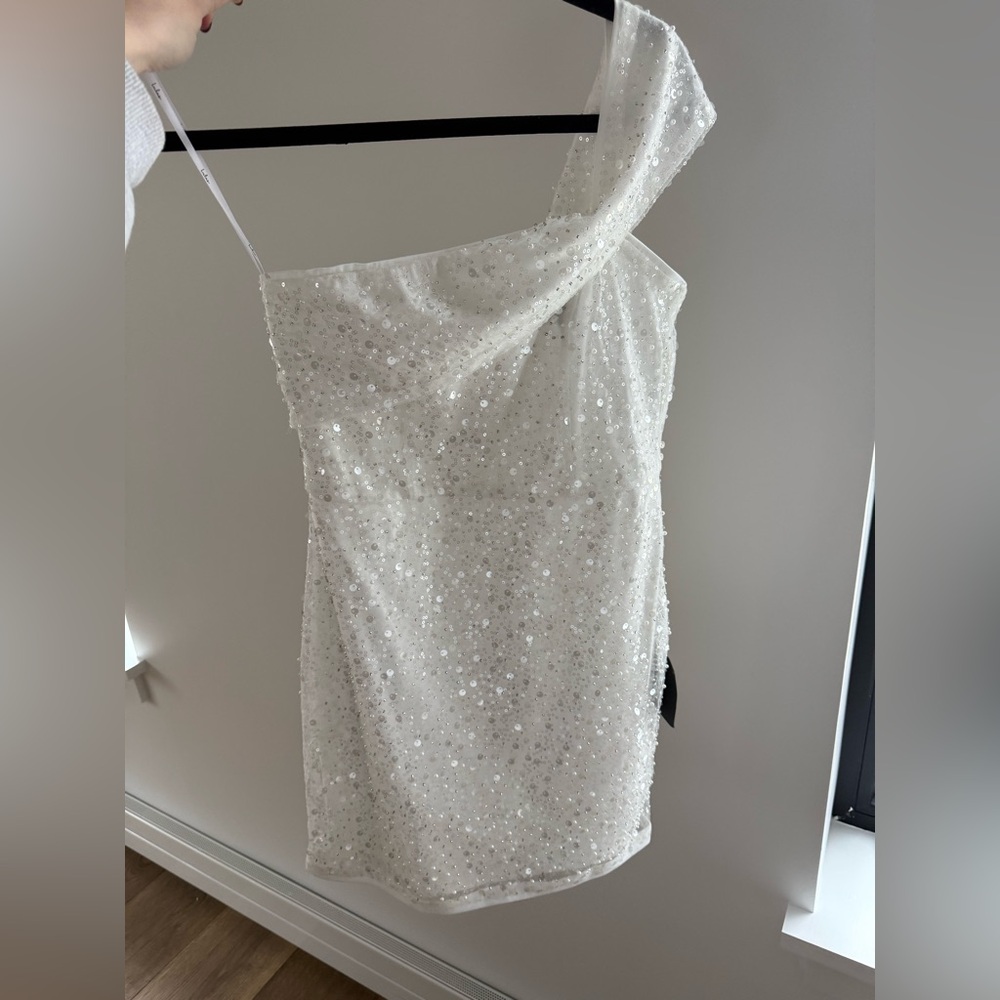 White sequin Lulus minidress NWT
